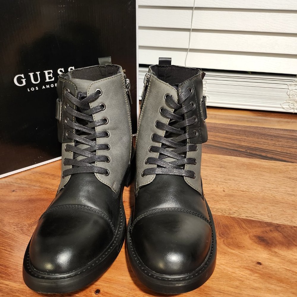 GUESS Grey and Black MENS Boots RAND style